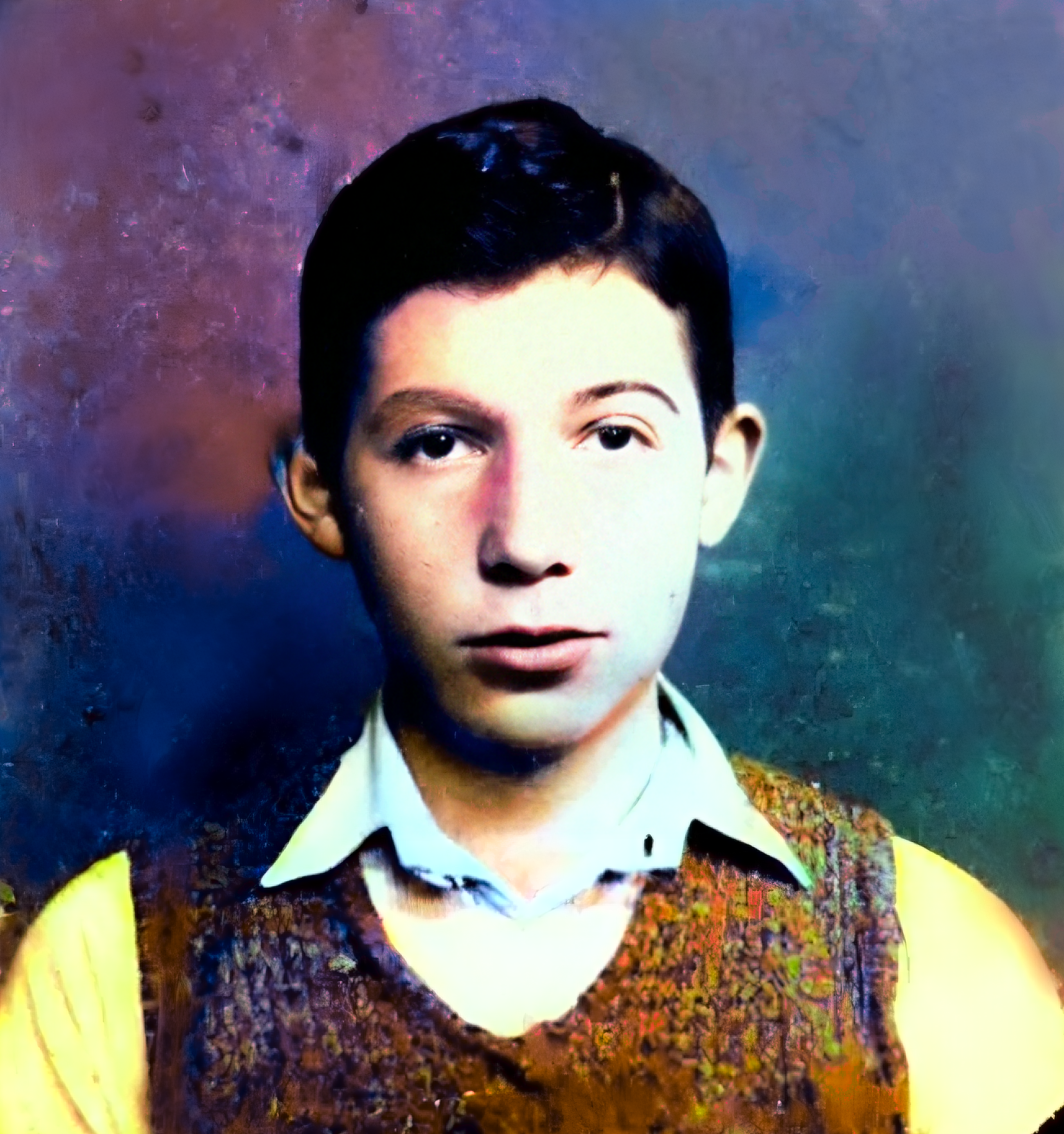 Restored boy portrait