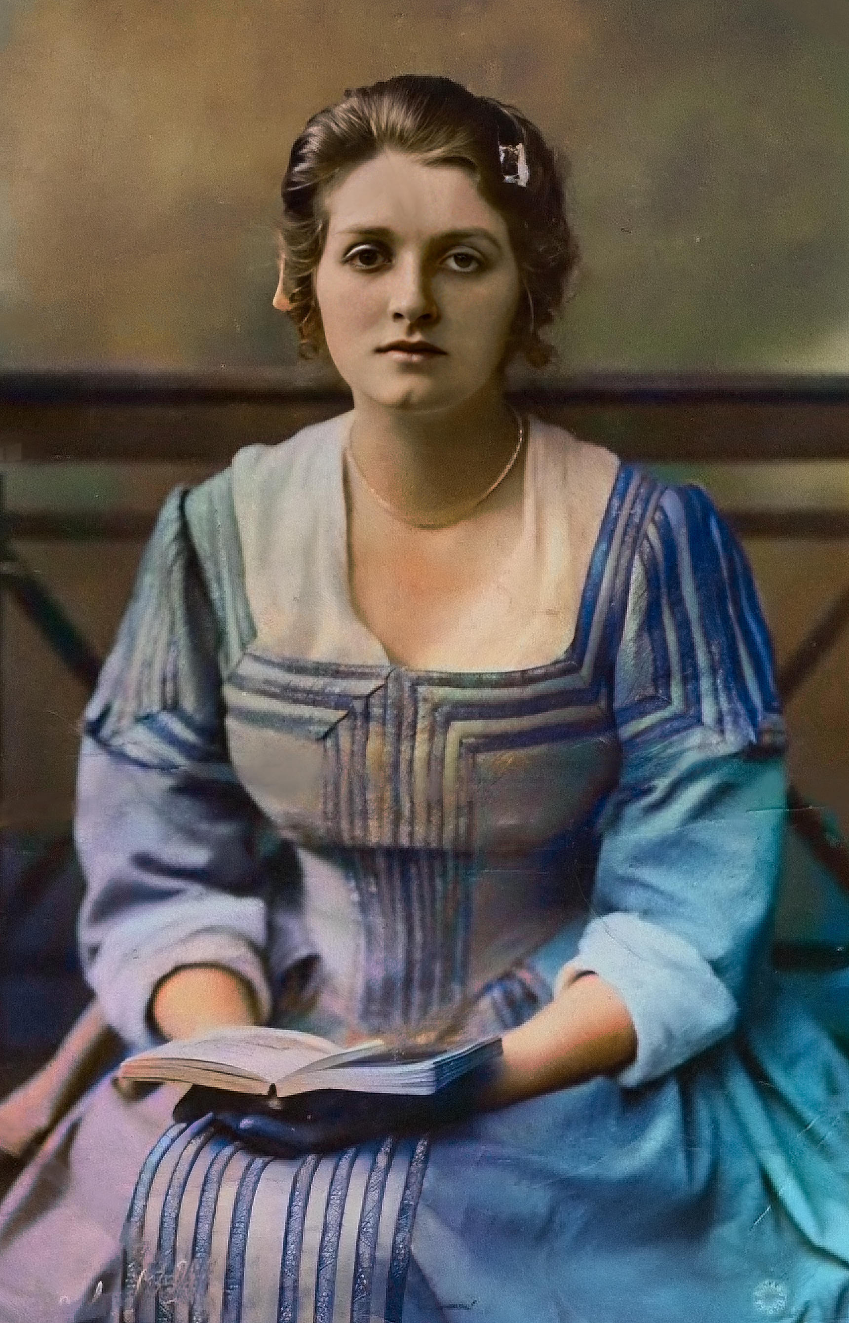 Restored woman in dress
